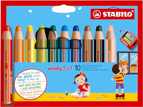 - Matita colorata Multi-Funzione - woody 3 in 1