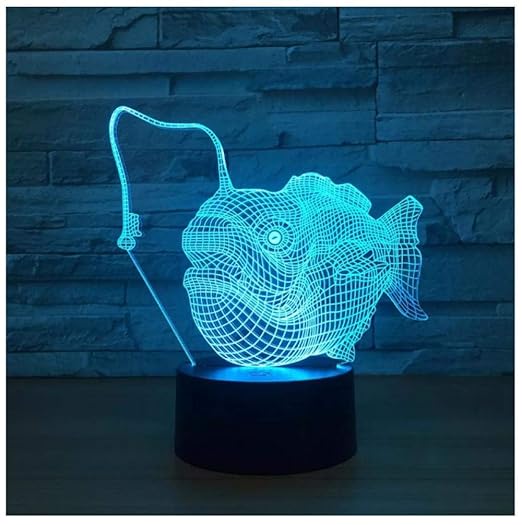 Laternenfisch LED Nachtlicht 3D Illusion Lampe Kinder Nachtlampe