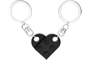 LGOUYGG Matching Brick Keychain for Couples, Cute Heart Shape Keychains Set, Sweet Gifts for Girlfriend Boyfriend Friendship