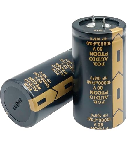 4 Condensateurs Audio 10000uF 63V - Pour Amplificateurs - Hauteur 5cm - Électronique Haute Qualité