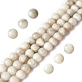 100pcs 6mm White Crazy Lace Agate Beads Natural Gemstone Beads Round Loose Beads for Jewelry Making