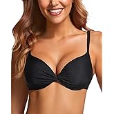 Aqua Eve Womens Underwire Bikini Top - Push Up Swim Top Twist Front Crisscross Back Swimsuit 2026