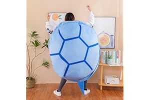 BXEBUI Giant Wearable Turtle Shell Pillow 51 Inch, Sea Turtle Stuffed Animal Costume, Plush Turtle Funny Dress Up, Cuddly Turtle Gift for Kids Adults (Blue 51 in)