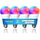 Smart Light Bulb, meross Smart WiFi LED Bulbs Compatible with Apple HomeKit, Siri, Alexa, Google Assistant and SmartThings, D