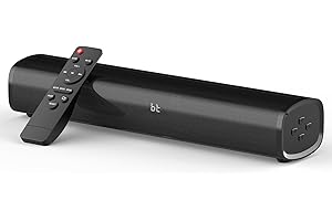 FANSBE DIRECT HDMI Sound Bar Smart TV, Home Theater Surround Sound Bars, TV Speakers Sounds Bar Bluetooth HDMI AUX OPT COAX USB Home Audio Surrounds Sounds System For PC Projector Game News/Music/Movie, Black