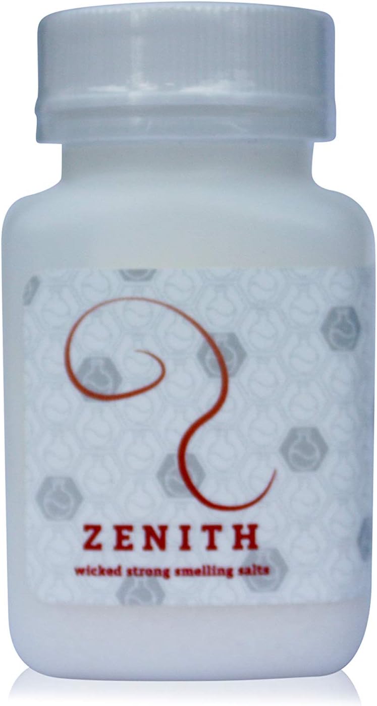 Zenith | Wicked Strong Smelling Salts | Heaviest Powder Smelling Salt Available | Low Profile Bottle Design | Designed With Chemistry In Mind | Reliable | Long Lasting Ammonia Power