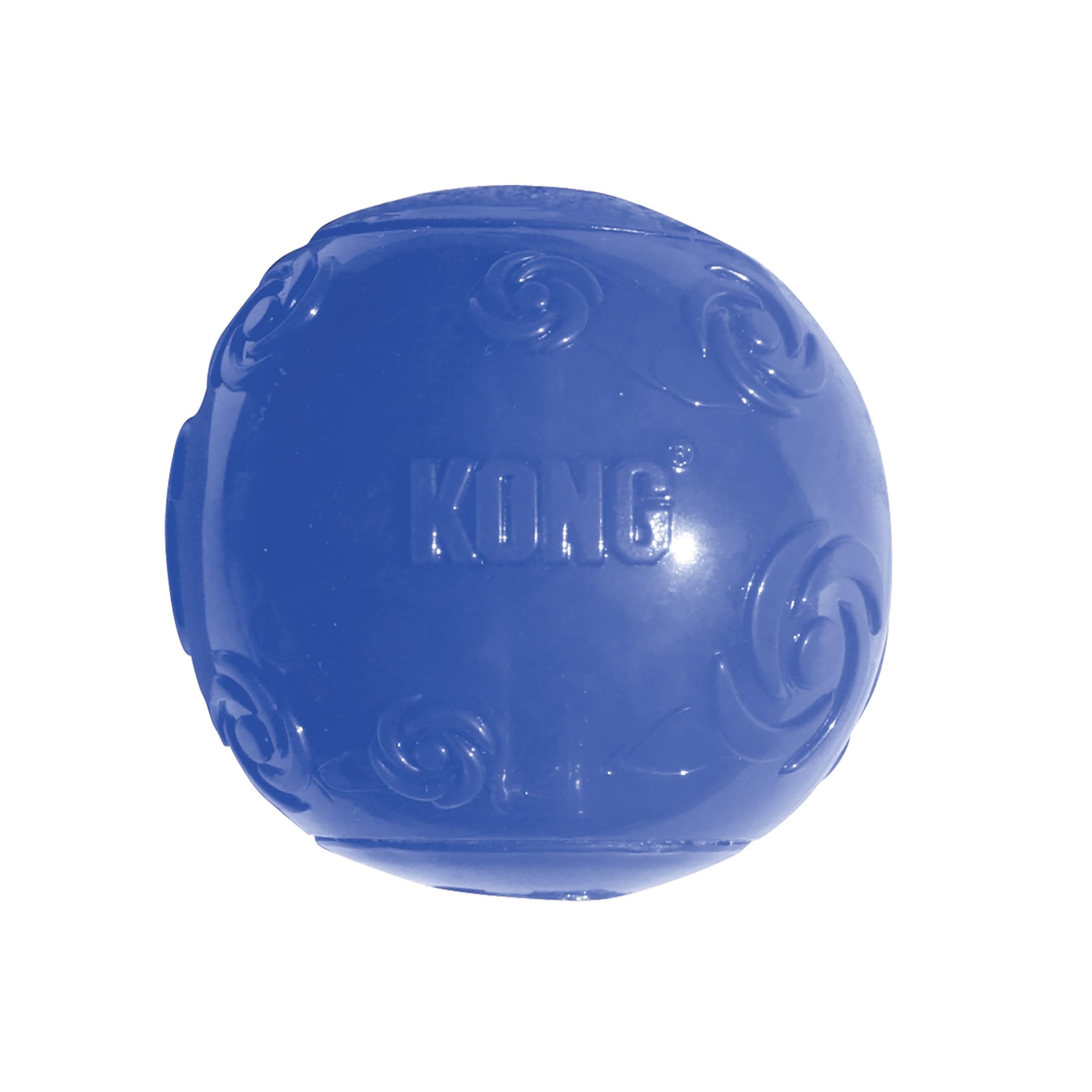 KONG - Squeezz Ball - Strong Squeaky Dog Toy, Bounces & Squeak When Punctured (Assorted Colours) - For Large Dogs