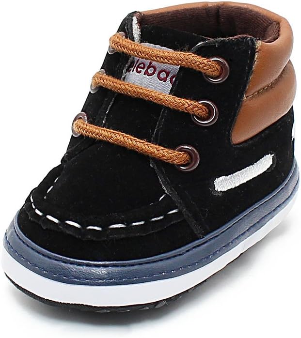 Infant Toddler Baby Lace Up Soft Sole High-top Suede Warm Sneakers Snow Boots