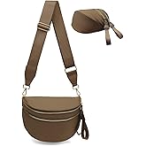 Bum Bags for Women Nylon Crossbody, Spacious Fanny Packs Belt Bag Large Sling Bag with Adjustable Strap (Khaki)