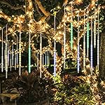 BlueFire Upgraded 50cm 10 Tubes 540 LED Meteor Shower Rain Lights Drop/Icicle Snow Falling Raindrop Cascading lights for Wedding Party Christmas New Year Garden Tree Home Decor (Multicolor)