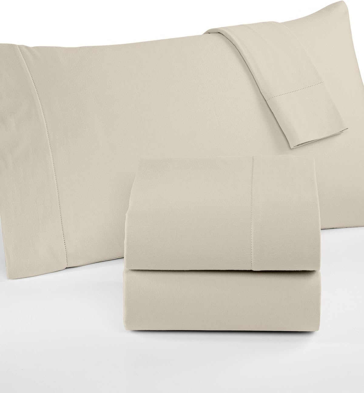 MARTHA STEWART Collection- Luxury 100% Cotton Flannel Full Sheet Set- Pebble Color