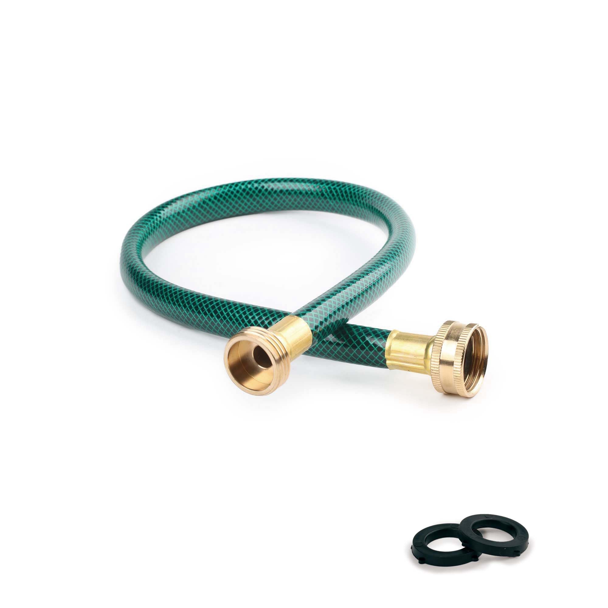 Photo 1 of Garden Hose PVC Pipe Connector: 2FT Flexible Water Hose with Brass Fittings for RV Filter System or Outdoor Purifier Hookup