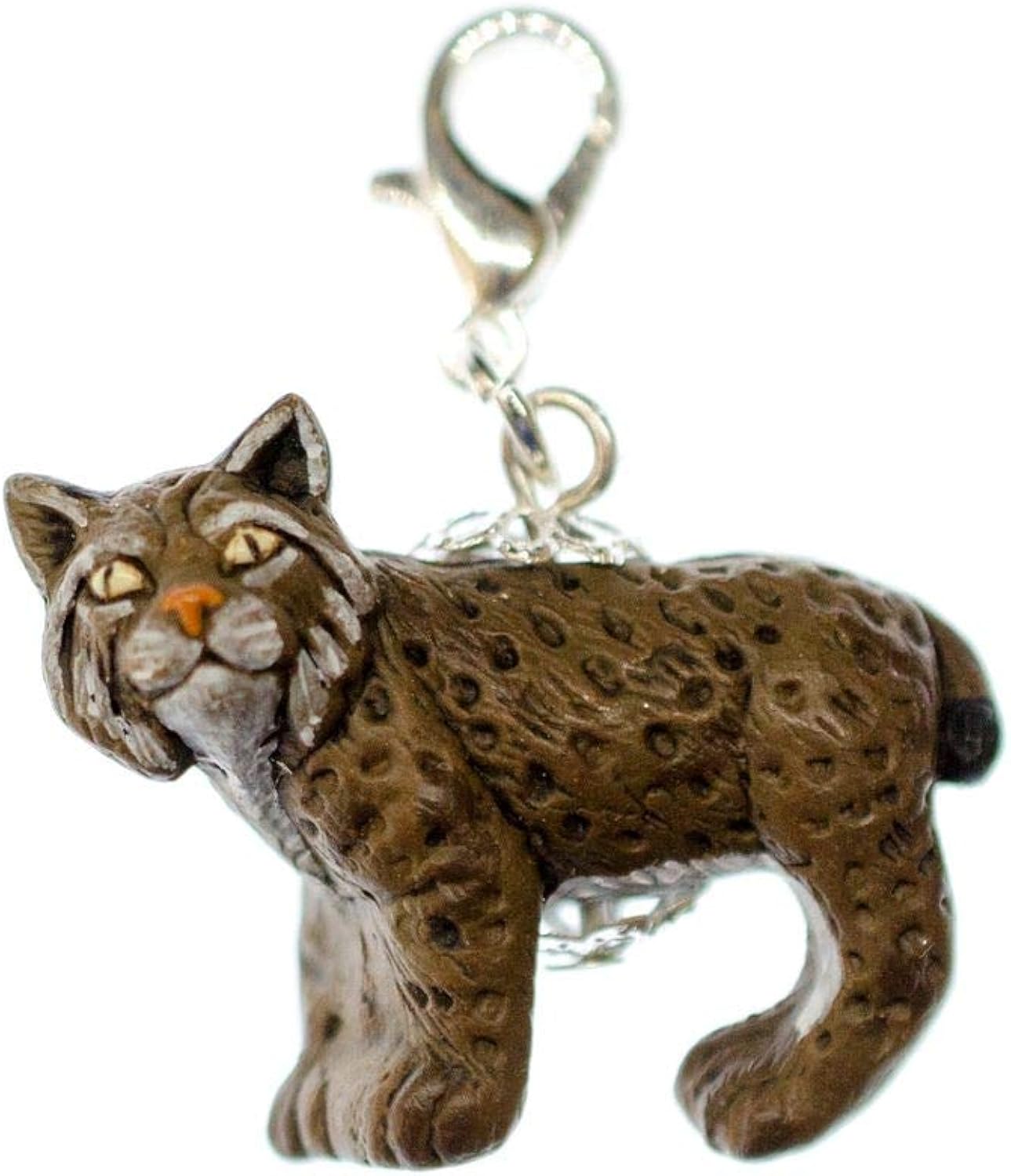 Miniblings Lynx Charm Charms Animaux Chat 23mm en céramique Bijoux