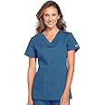 V-Neck Womens Scrubs Top Workwear Originals with Rib-Knit Back Panels WW645