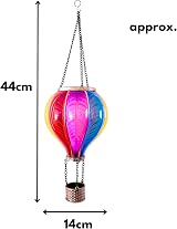 Garden Mile Solar Balloon Flame Effect Hanging Lantern Rainbow view 2