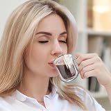 ecooe Double Wall 120ml Espresso Glass Cups Set of 2 Borosilicate view 4