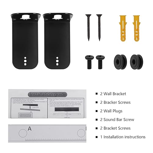 Mounting Brackets Fit for Samsung Sound Bar Model HW-MS550 HW