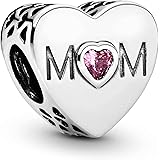 Annmors Heart Family Charms Sister Mom Daughter Dad Auntie 925 Sterling Silver Pendant,Girl Jewelry Beads Gifts for Women Bra
