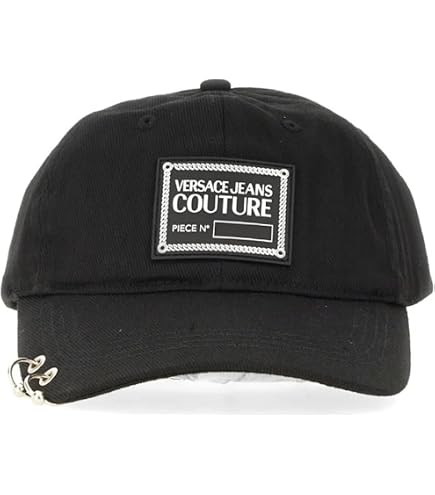 Versace Jeans Couture Black Signature Baseball Cap at Amazon Men's