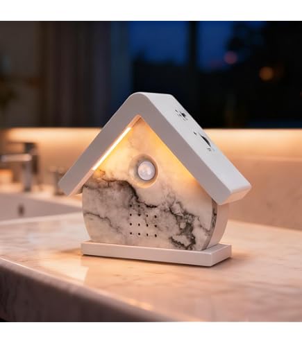 Singing Bird Music Box - White Sound Device with Timer, Bird Chirping