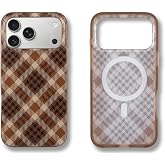 Sonix Case for iPhone 18 Pro Max, 17 Pro Max | Brown Plaid | Compatible with MagSafe | 10ft Drop Tested | Cute Phone Case
