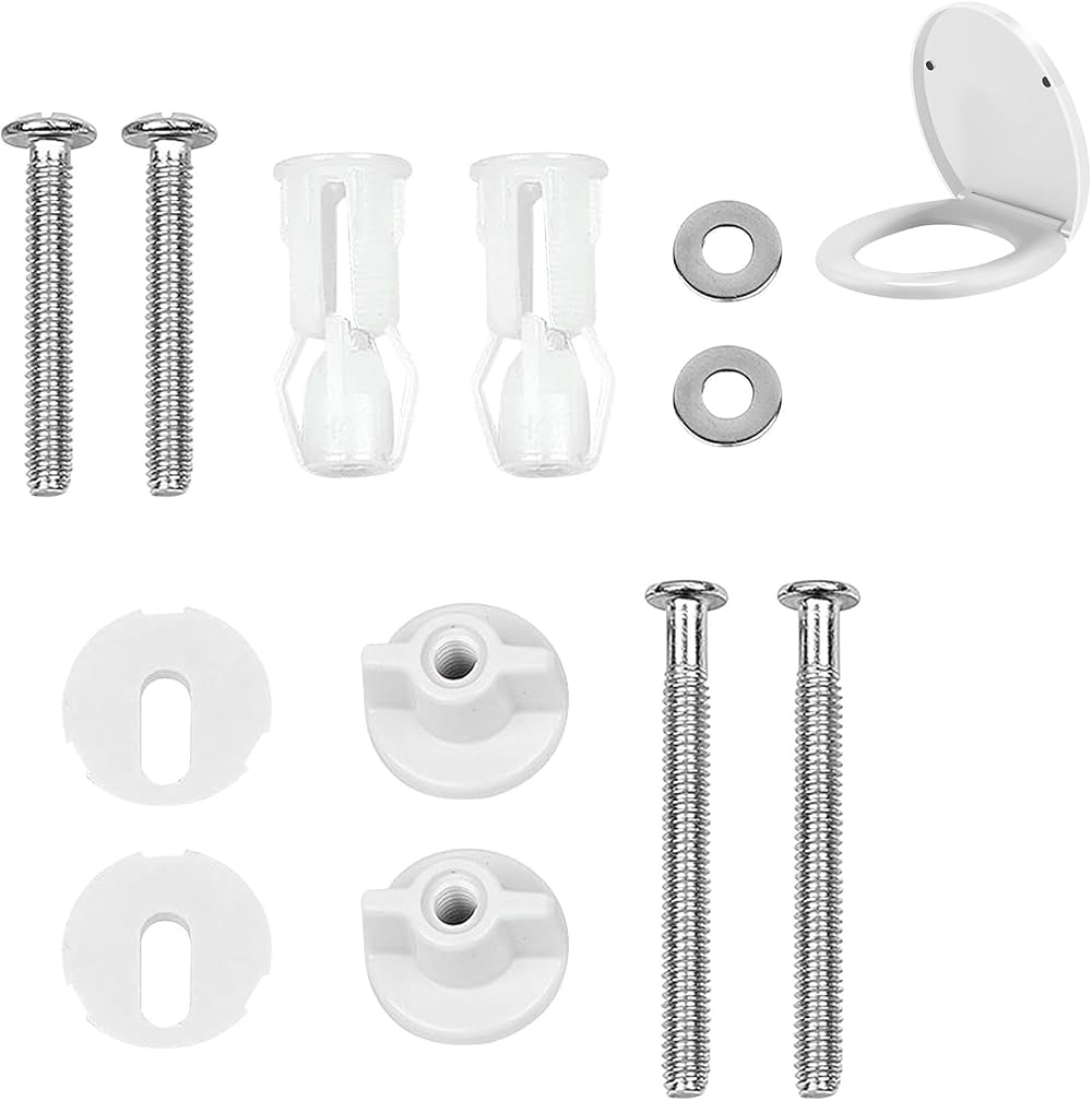 GIONAR Toilet Seat Fittings Kit 12 Pcs Universal Expanding Nuts Screws