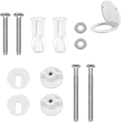 GIONAR Toilet Seat Fittings Kit 12 Pcs Universal Expanding Nuts Screws