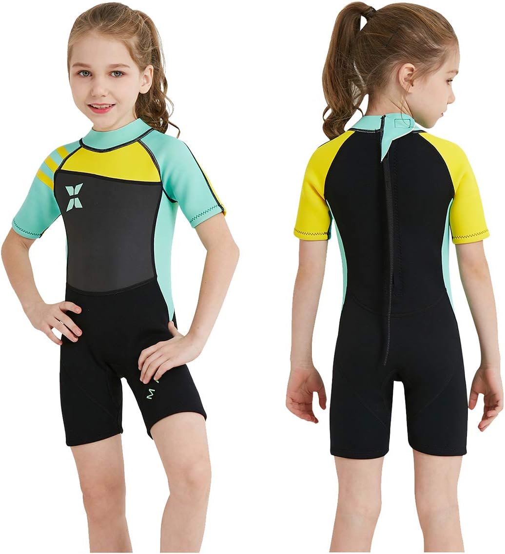 DIVE & SAIL Kids Wetsuit Shorty, 2.5mm Neoprene Thermal