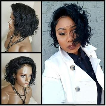 Amazon Com Short Cut Human Hair Wigs For Black Women Short Human