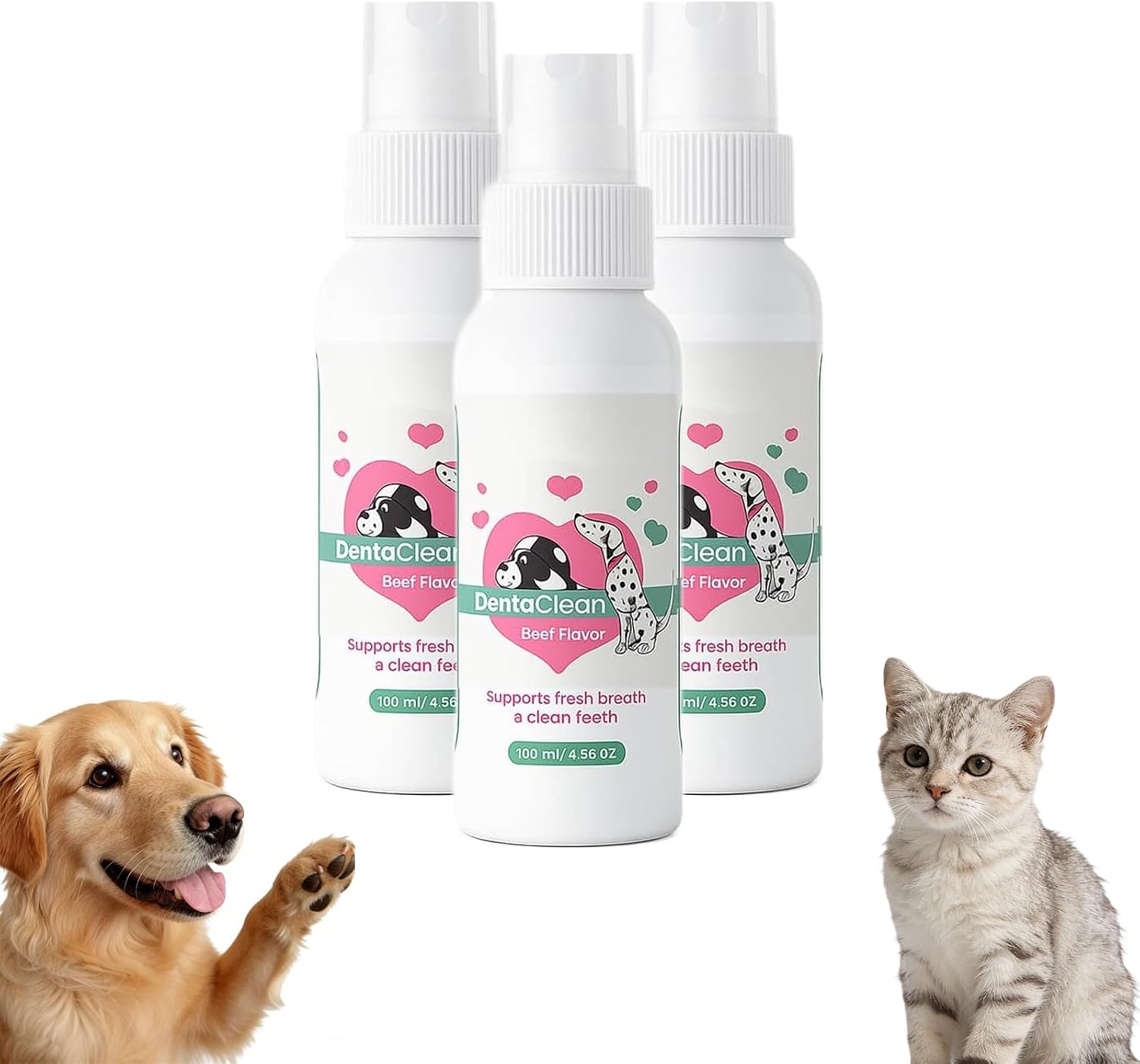 2026 New Spray for Dogs & Cats - Natural No-Brush Oral Care, Paw Guardian Dental Spray, Daily Plaque & Tartar Remover, Breath Freshener & Gum Health Support (3pcs)