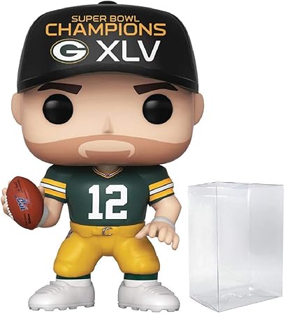 Amazon Com Funko Pop Nfl Green Bay Packers Aaron Rodgers Sb Champions Xlv Pop Vinyl Figure Includes Compatible Pop Box Protector Case Sports Outdoors
