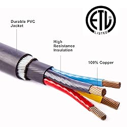 PAULINN 50 Amp Generator Cord 15FT & Power Inlet