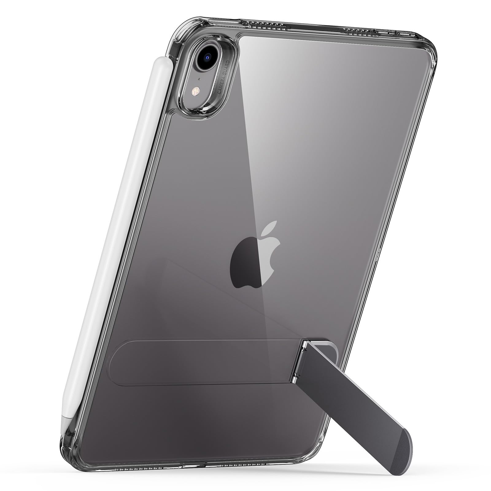 Photo 1 of ESR for iPad Mini 7 A17 Pro Case, iPad Mini 7th/6th Generation Case with Stand(2024/2021), 3 Stand Modes, Slim and Light, Drop Safe, Supports Pencil Pro & Pencil (USB-C), Black Clear