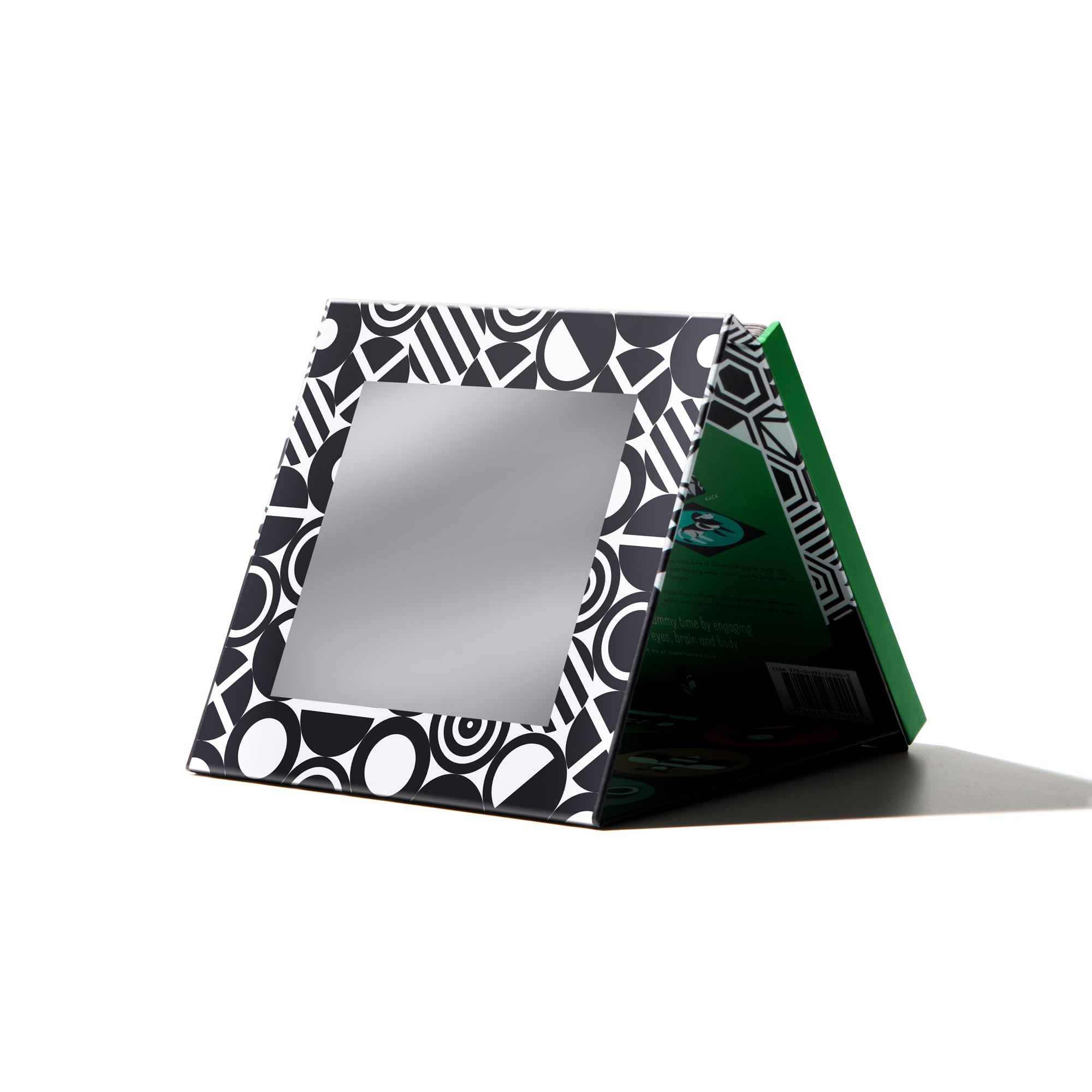 Tummy Time Playboard + Art Cards: Brain Development Montessori Sensory High Contrast Cards and Mirror