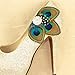 1 Pair Peacock Shoe Clips, Shoe Decoration Clip, Wedding & Holiday Accessories