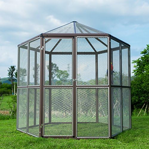 Sliverylake Big Walk-in Bird Aviary Cage Parrot Macaw Reptile Hexagonal Design