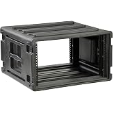 SKB 1SKB-R6U 6U Space Roto Molded Rack | Polyethylene Design with Twist Latches &amp; Rubber Feet for Musicians, DJs, Live Events, Travel &amp; Secure Storage