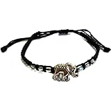 Elephant Pendant Lucky Braided Bracelets with a Sliding Knot Adjustable Cotton Cord Bracelet FC-038