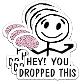 (3Pcs) Hey, You Dropped This Sticker Quotes Funny Stickers Decal Waterproof Vinyl Stickers Adult for Laptop Kindle Car Tumbler Water Bottle Mug Phone Notebook Helmet Size 3”x2.8”