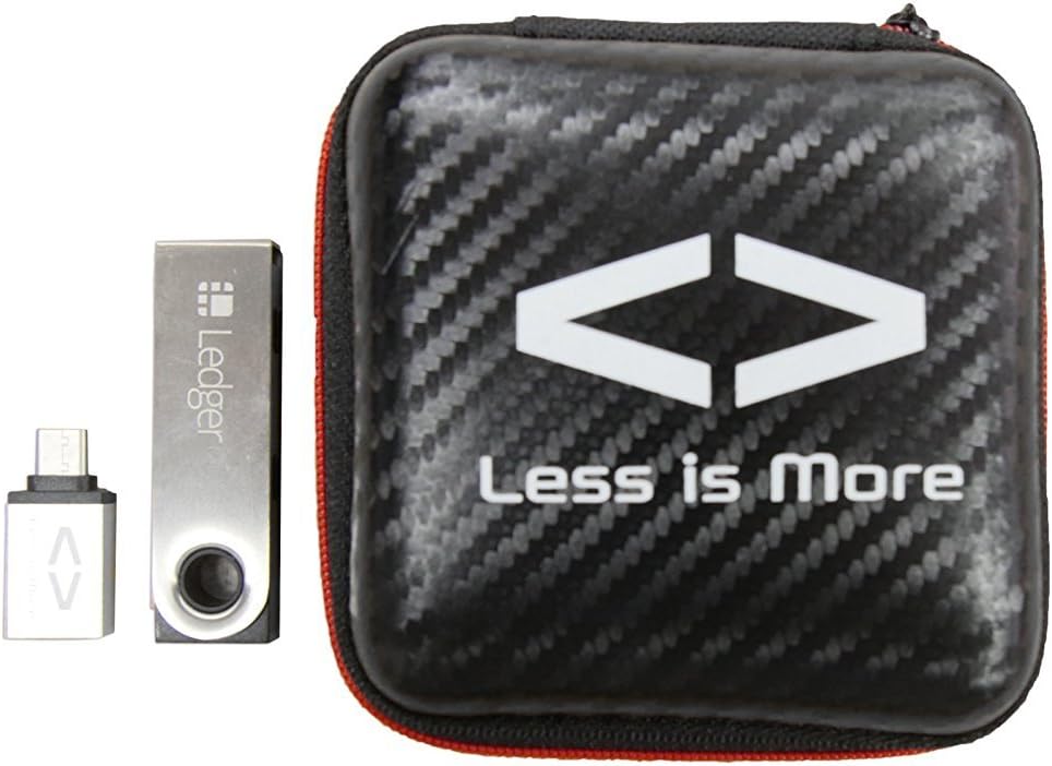 Ledger Nano S Virtual Currency Hardware Wallet Bit Coin Ethereum Ripple Less is More USB Type-C Adapter with Case