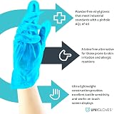 UNIGLOVES Unicare Blue TPE Disposable Gloves Medium Box of 200 GS0233 view 2