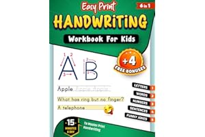 Easy Print Handwriting Workbook For Kids: Just 15 Minutes of Daily Practice to Improve Your Writing Skills with Clean Jokes a