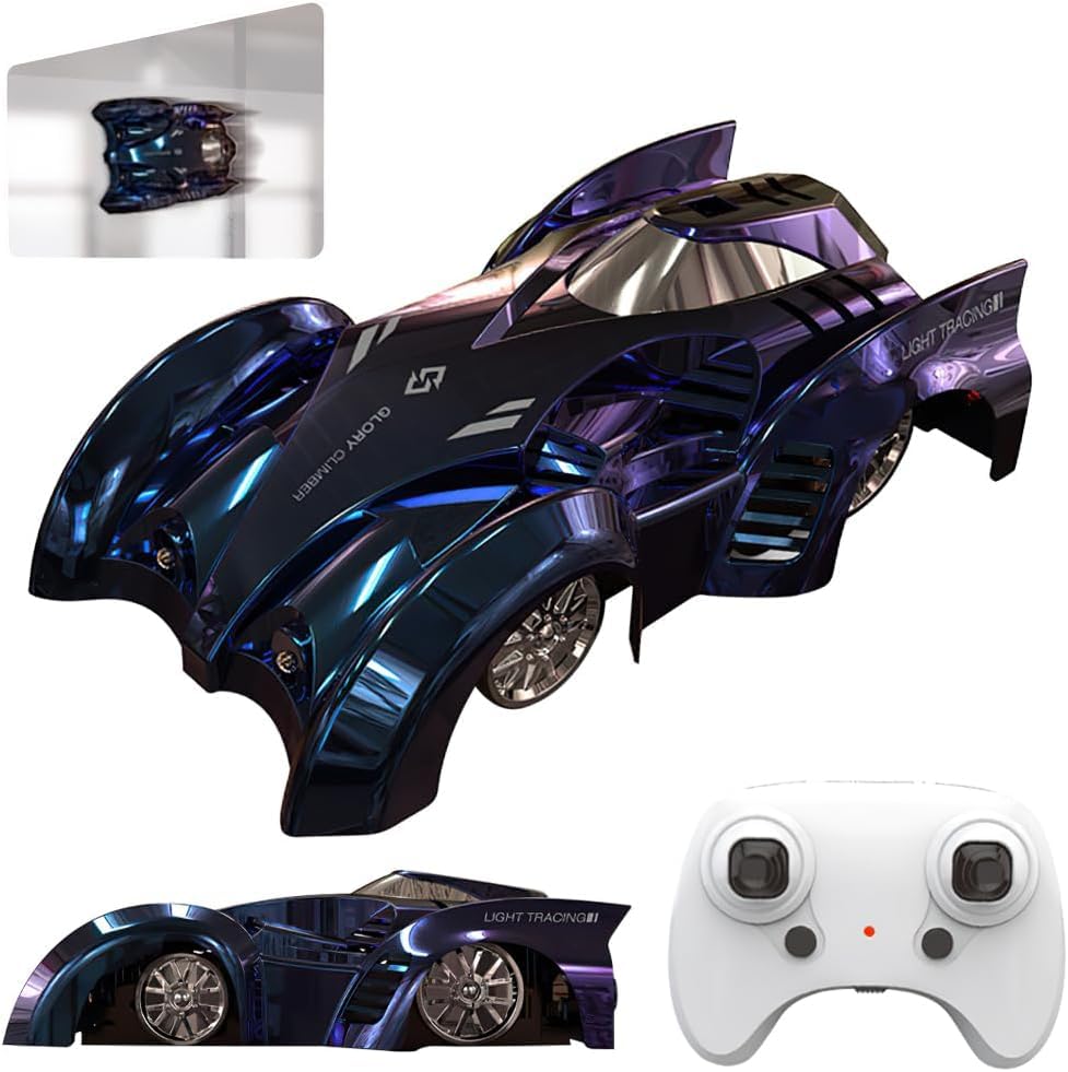 OBEST Remote Control Car Wall Climbing Vehicle, 360° Rotation Wall Climbing Car, Electric Zero Zero Gravity Drift RC Vehicle with Cool Lights, Gift Kids Toys for Boys and Girls