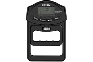 CAMRY Digital Hand Dynamometer Grip Strength Measurement Meter Auto Capturing Electronic Hand Grip Power 198 Lbs / 90 Kg