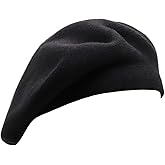 Wheebo French Beret Hat, Reversible Solid Color Beret Cap for Womens Girls Lady Adults