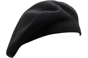 Wheebo French Beret Hat,Reversible Solid Color Beret Cap for Womens Girls Lady Adults
