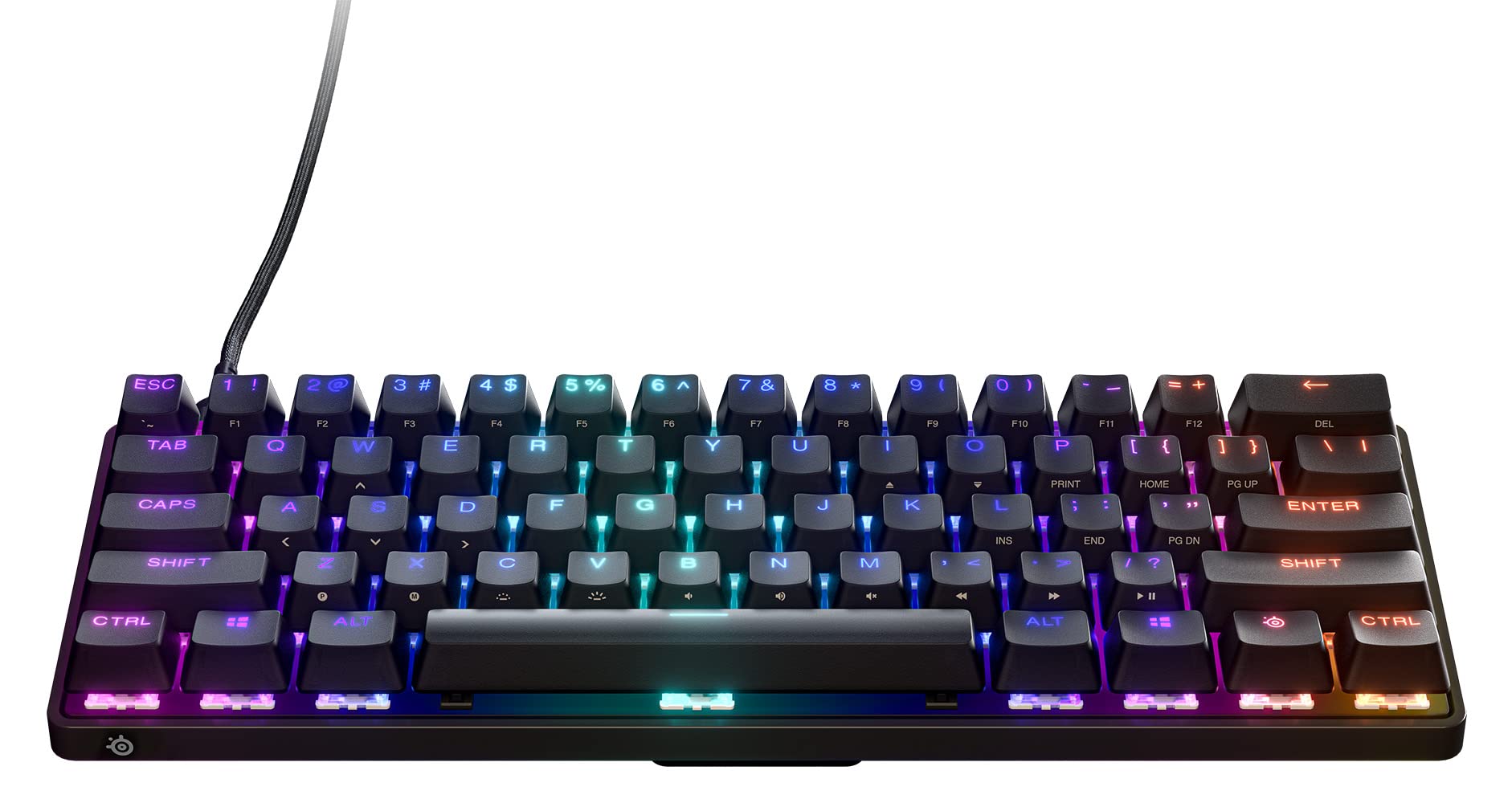 SteelSeries Apex 9 Mini - Mechanische Gaming-Tastatur - Optische Switches - 2-Punkt-Betätigung - Kompakter Esports Mini 60 % Formfaktor - Hotswap-fähige Switches - Amerikanisches (QWERTY) Layout