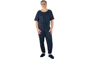 Ovidis Dementia Clothes - Alzheimers Anti-Strip Jumpsuit with Back-Zipper for Elderly Men - Bobby