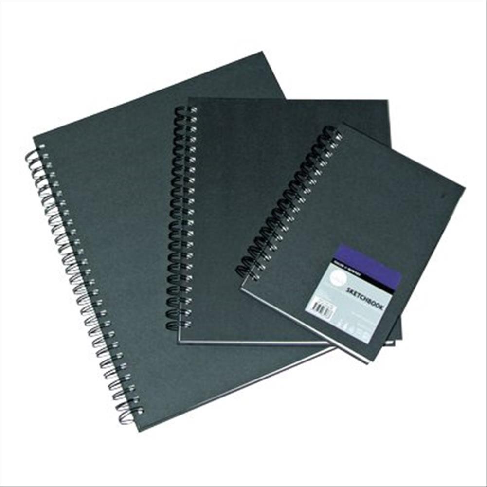 Daler-Rowney Simply Sketchbook, Medium Grain, 100 gsm, 65lb, Spiral Bound, Hardback, 8.5 x 11in - approx. 21.6 x 27.9 cm, Soft White, 80 Sheets