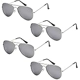 Got Shades Aviator Sunglasses for Men & Women - 100% UV Protection Classic Pilot Aviator for Mens - Sunglasses Pack of 4